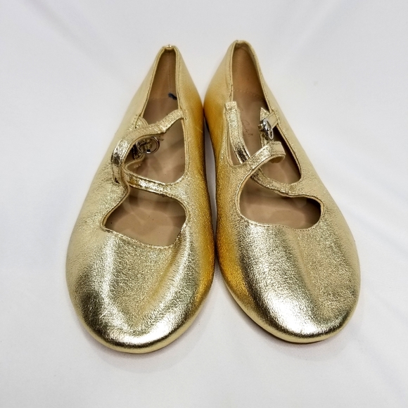 Children's Metallic Flats - Picture 1 of 4